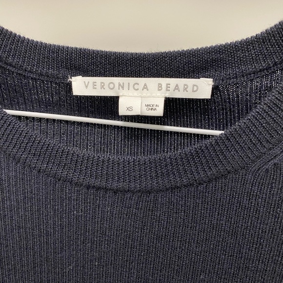 Veronica Beard Wool- Poplin sweater shirt top - Picture 6 of 7